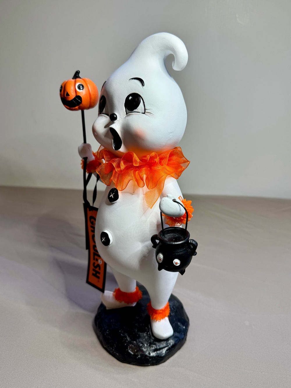 12.4” Ghoulish Halloween Ghost Clown Figurine - Picture 3 of 4